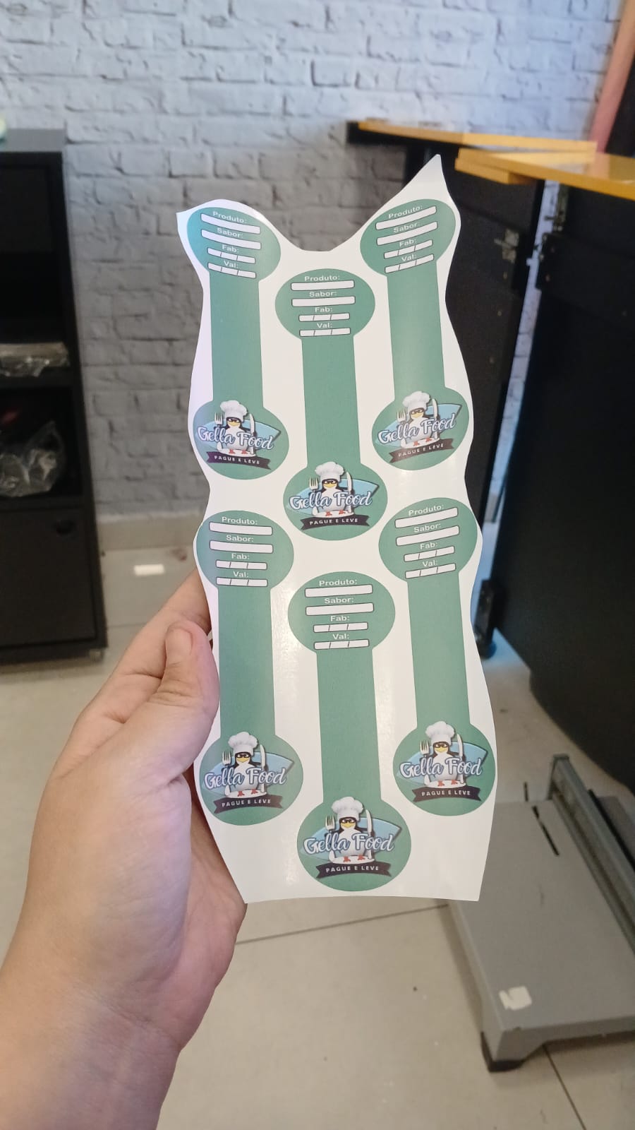 Rótulos adesivos personalizados para embalagens de alimentos