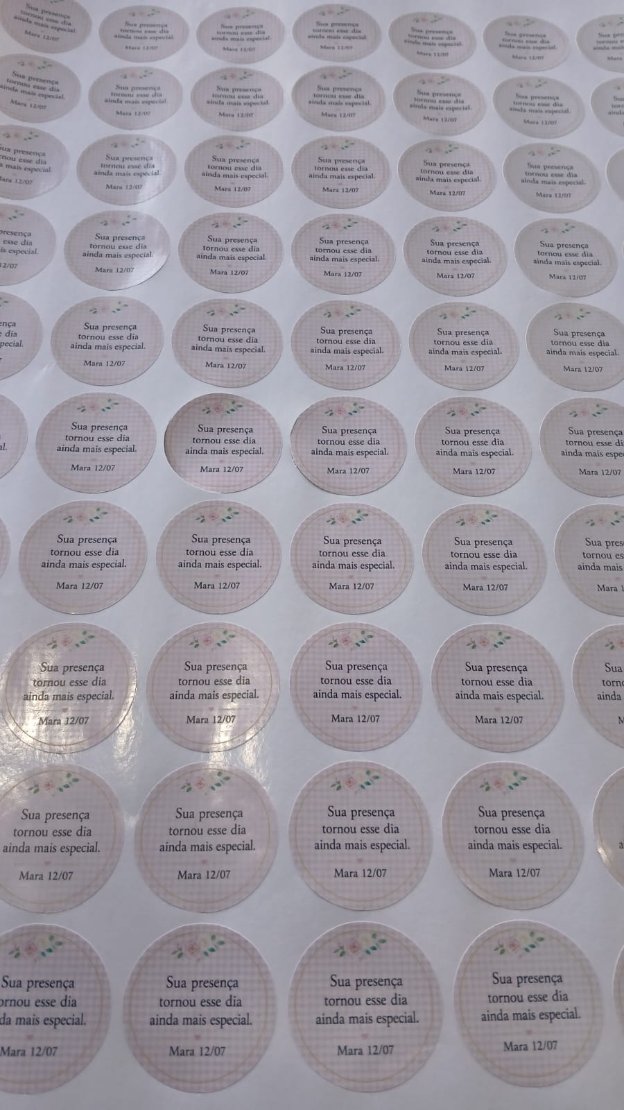 Adesivos redondos personalizados para lembrancinhas